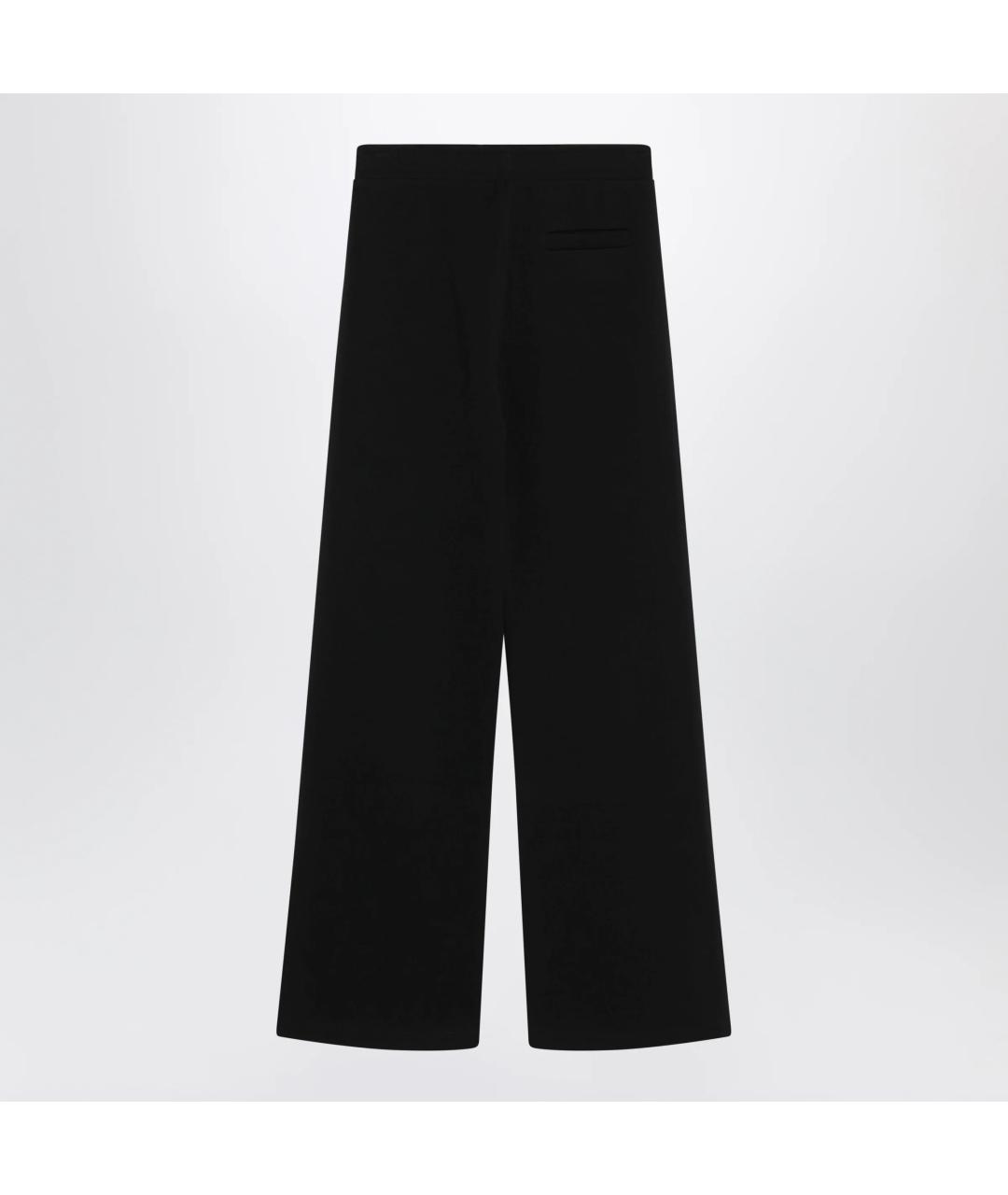 'S MAX MARA Черные хлопковые брюки широкие, фото 2