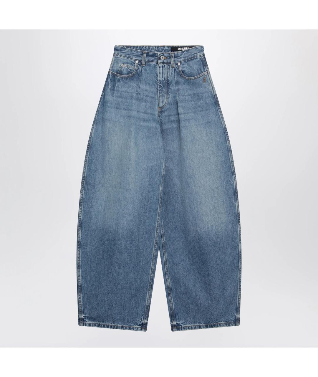 JACQUEMUS Синие хлопковые прямые джинсы, фото 3