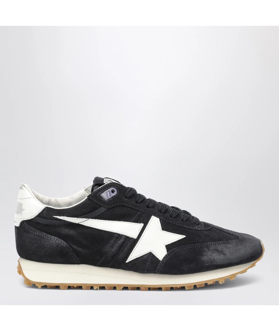 GOLDEN GOOSE Темно-синие замшевые низкие кроссовки / кеды, фото 3