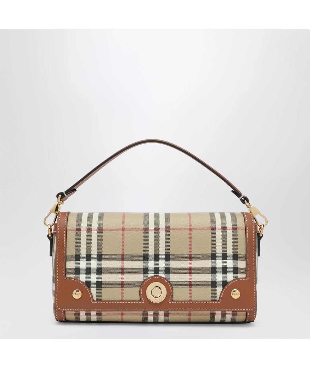 BURBERRY Бежевая канва сумка через плечо, фото 3