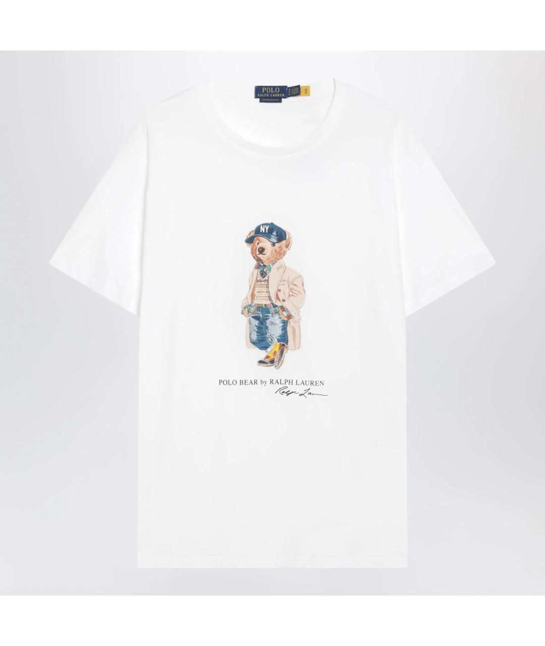POLO RALPH LAUREN Белая хлопковая футболка, фото 3