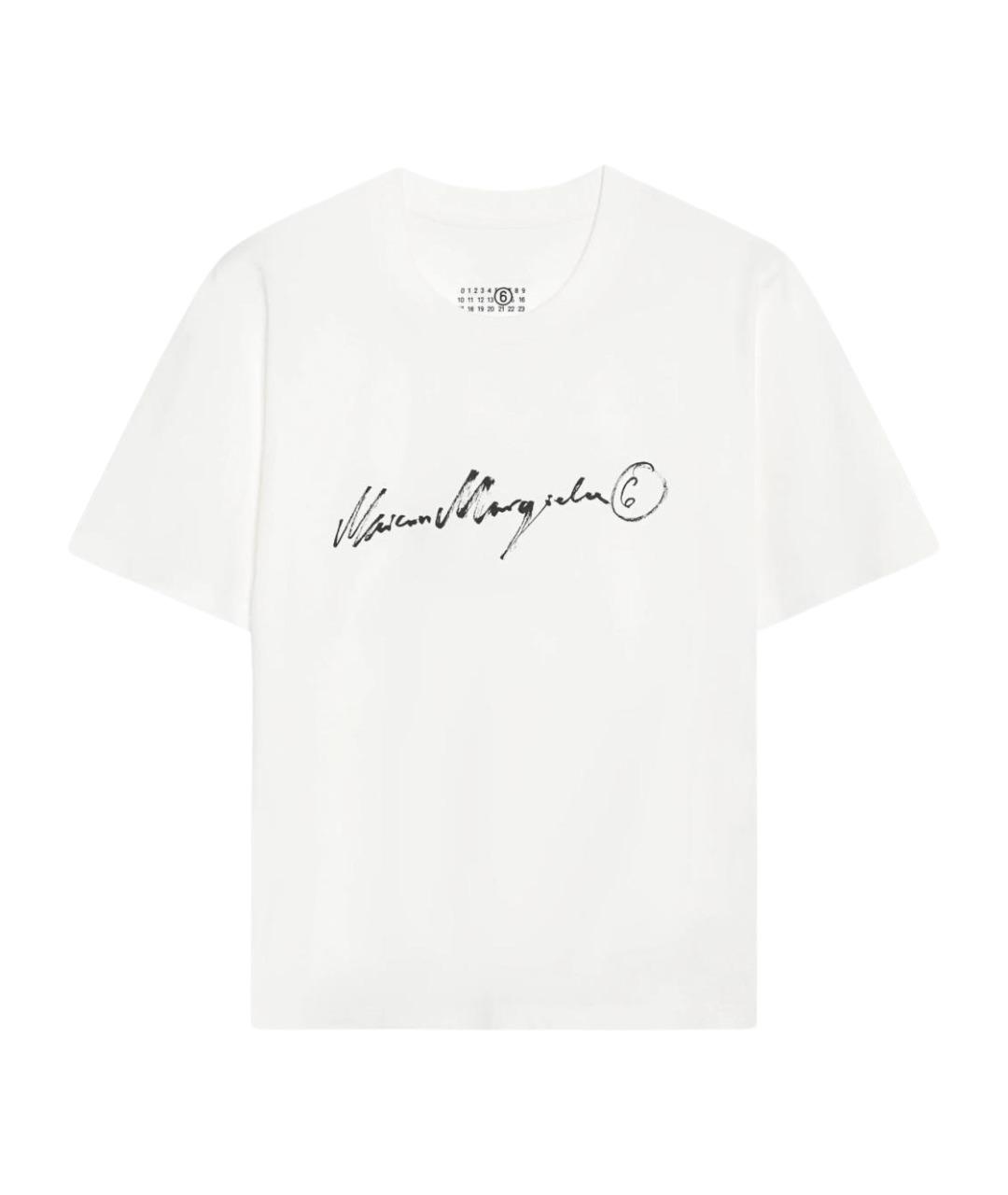 MM6 MAISON MARGIELA Белая хлопковая футболка, фото 1