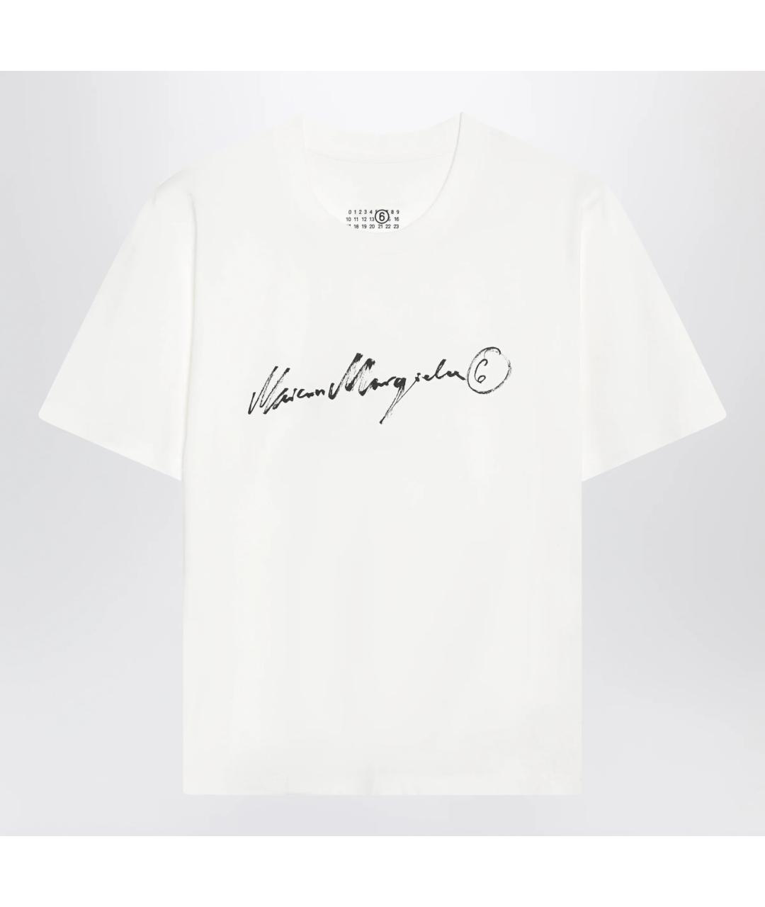 MM6 MAISON MARGIELA Белая хлопковая футболка, фото 3