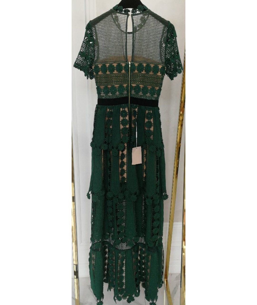 SELF-PORTRAIT Зеленые полиэстеровое повседневное платье, фото 2
