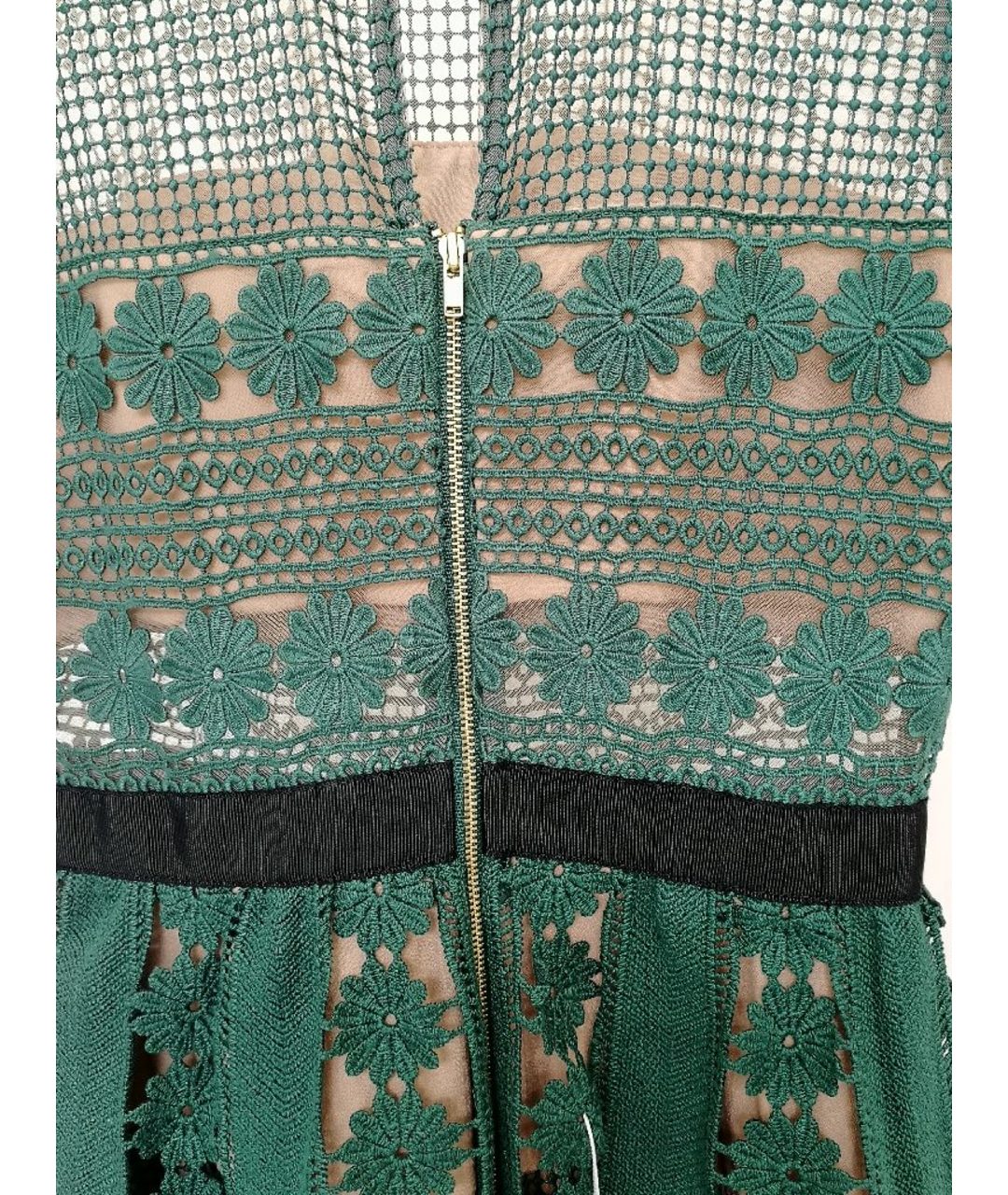 SELF-PORTRAIT Зеленые полиэстеровое повседневное платье, фото 5