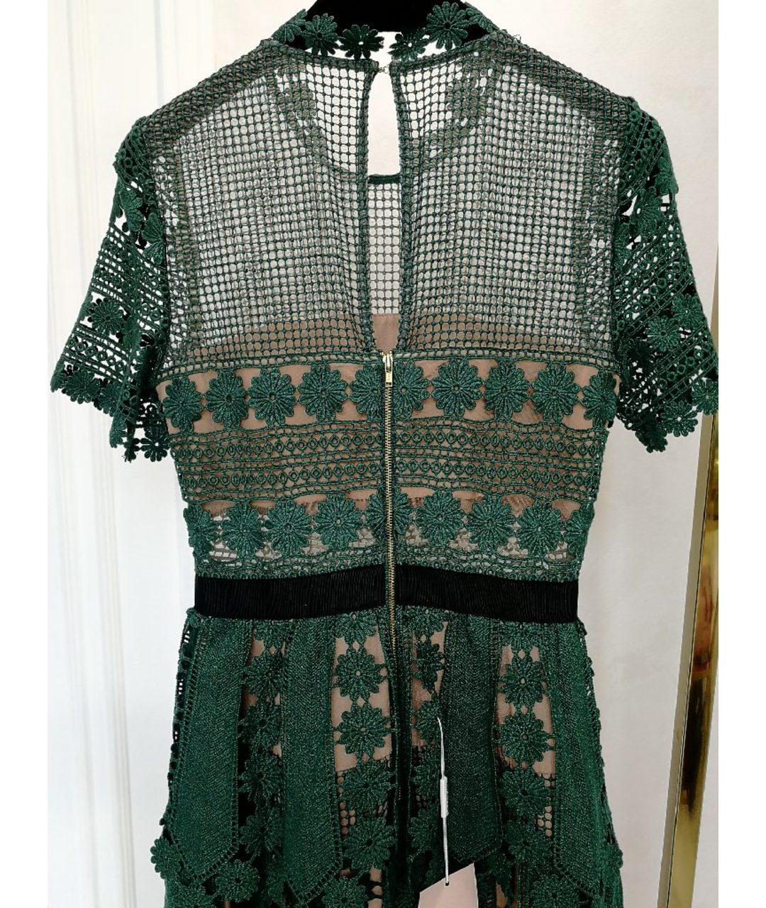 SELF-PORTRAIT Зеленые полиэстеровое повседневное платье, фото 6
