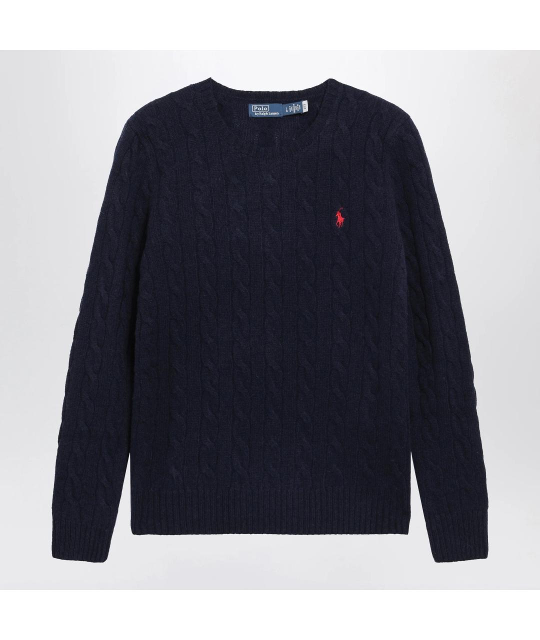 POLO RALPH LAUREN Темно-синий шерстяной джемпер / свитер, фото 3