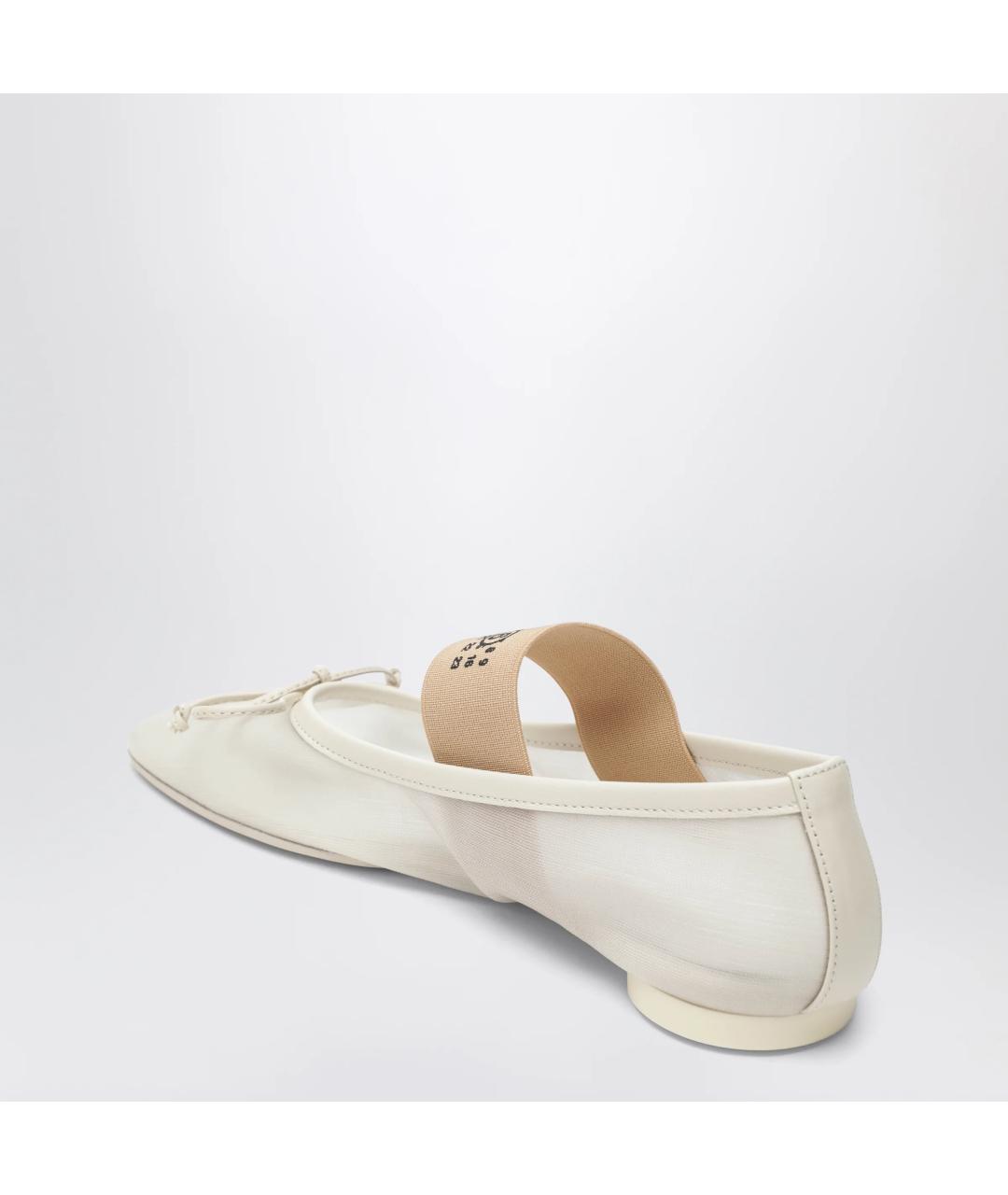 MM6 MAISON MARGIELA Бежевые синтетические балетки, фото 2