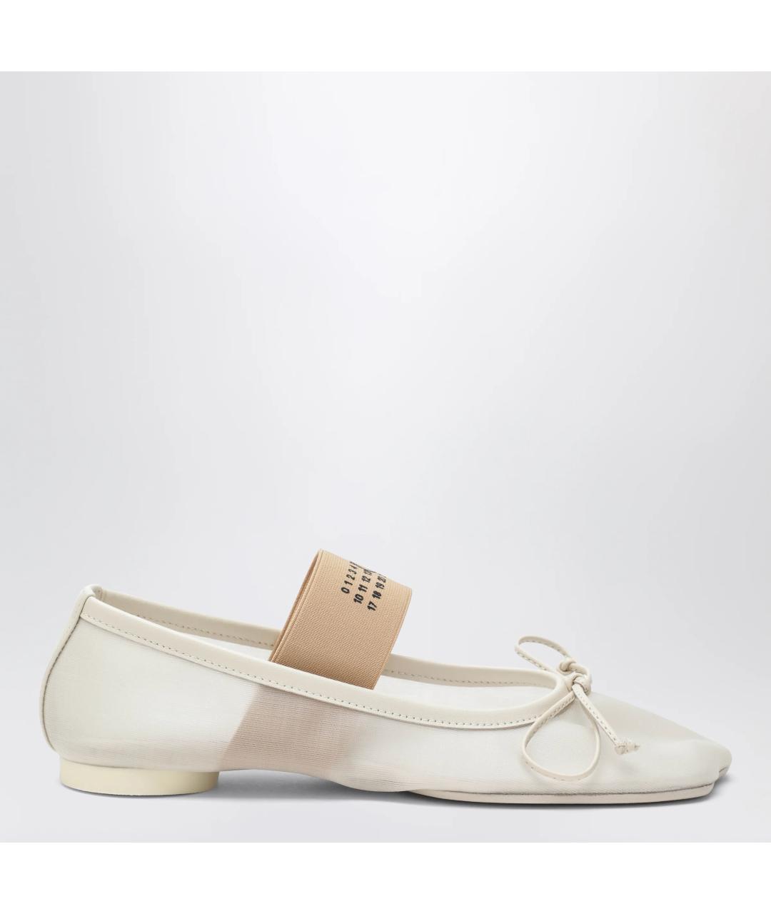 MM6 MAISON MARGIELA Бежевые синтетические балетки, фото 3