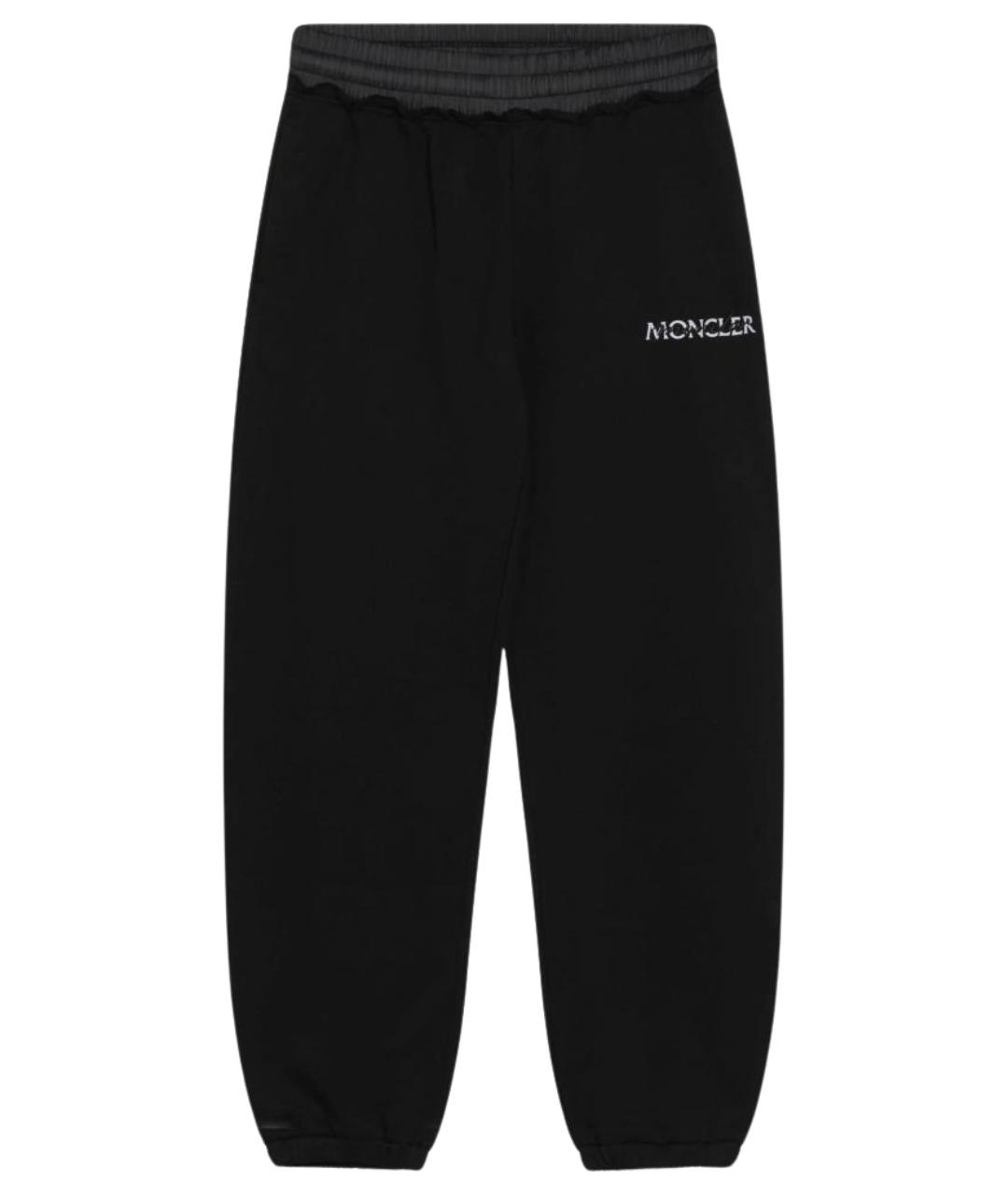 MONCLER Черные хлопковые спортивные брюки и шорты, фото 1