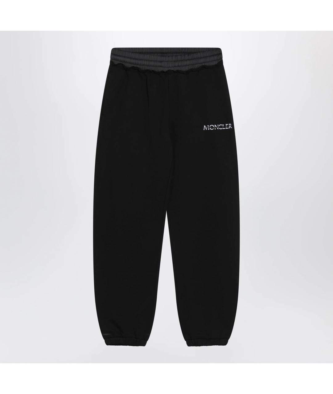 MONCLER Черные хлопковые спортивные брюки и шорты, фото 3