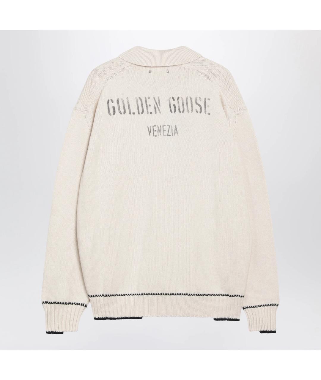 GOLDEN GOOSE Бежевый хлопковый джемпер / свитер, фото 2