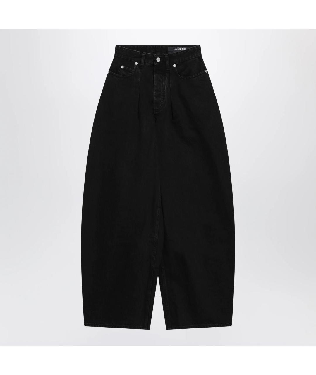 JACQUEMUS Черные хлопковые прямые джинсы, фото 3