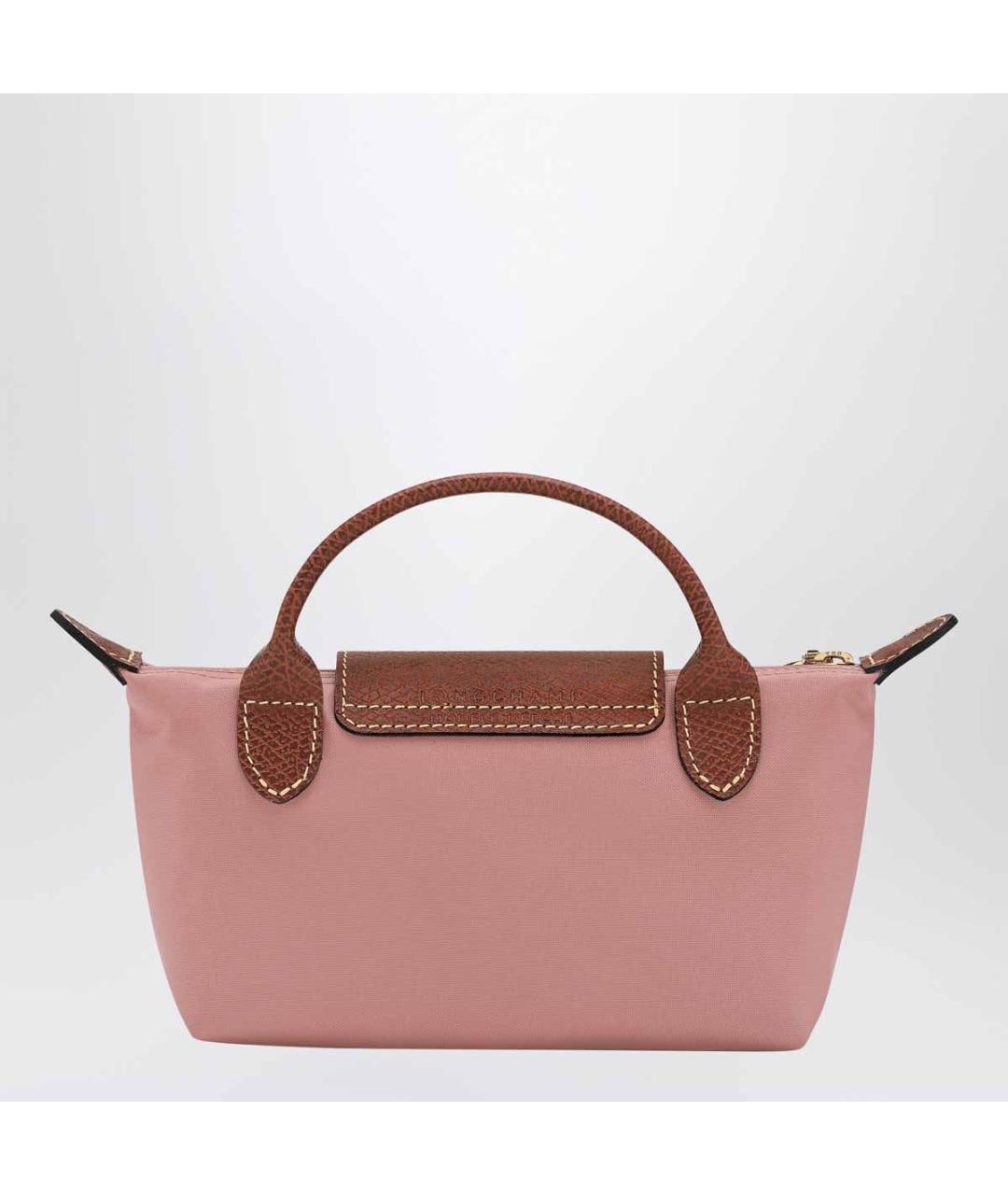 LONGCHAMP Розовая синтетическая сумка с короткими ручками, фото 2