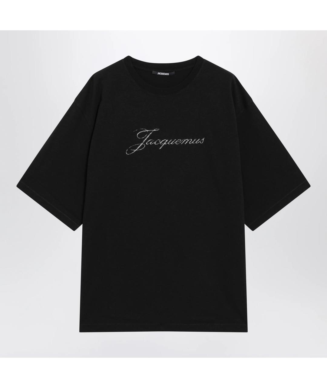 JACQUEMUS Черная хлопковая футболка, фото 3