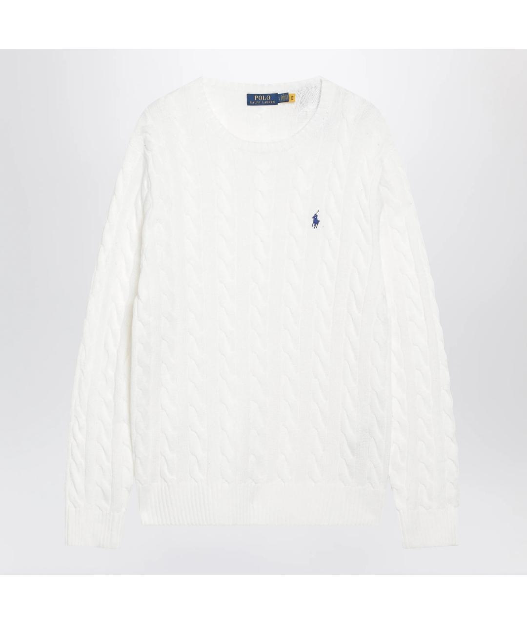 POLO RALPH LAUREN Белый хлопковый джемпер / свитер, фото 3