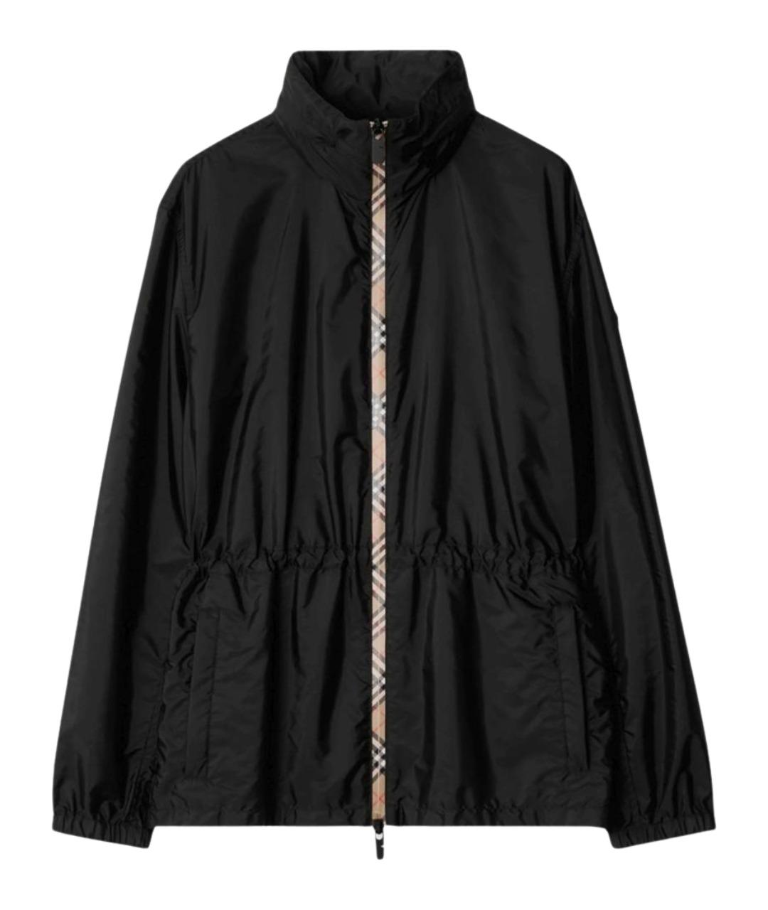 BURBERRY Черная полиамидовая куртка, фото 1
