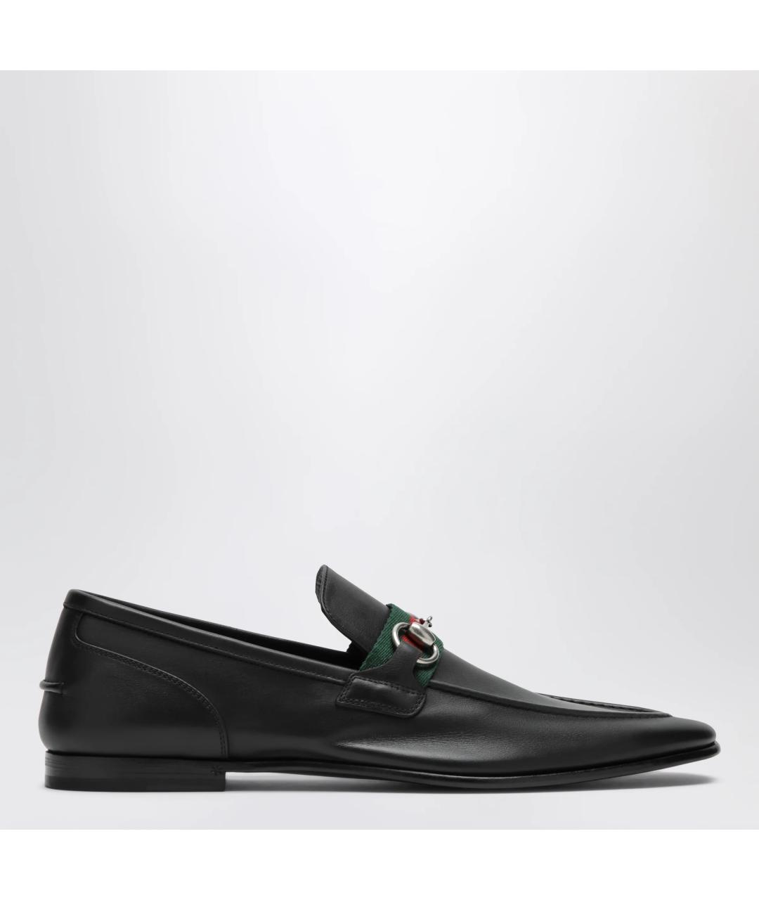GUCCI Черные кожаные лоферы, фото 3