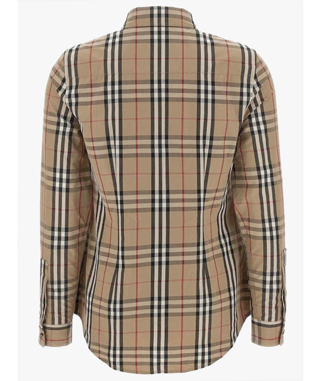 BURBERRY Бежевая хлопковая рубашка, фото 2