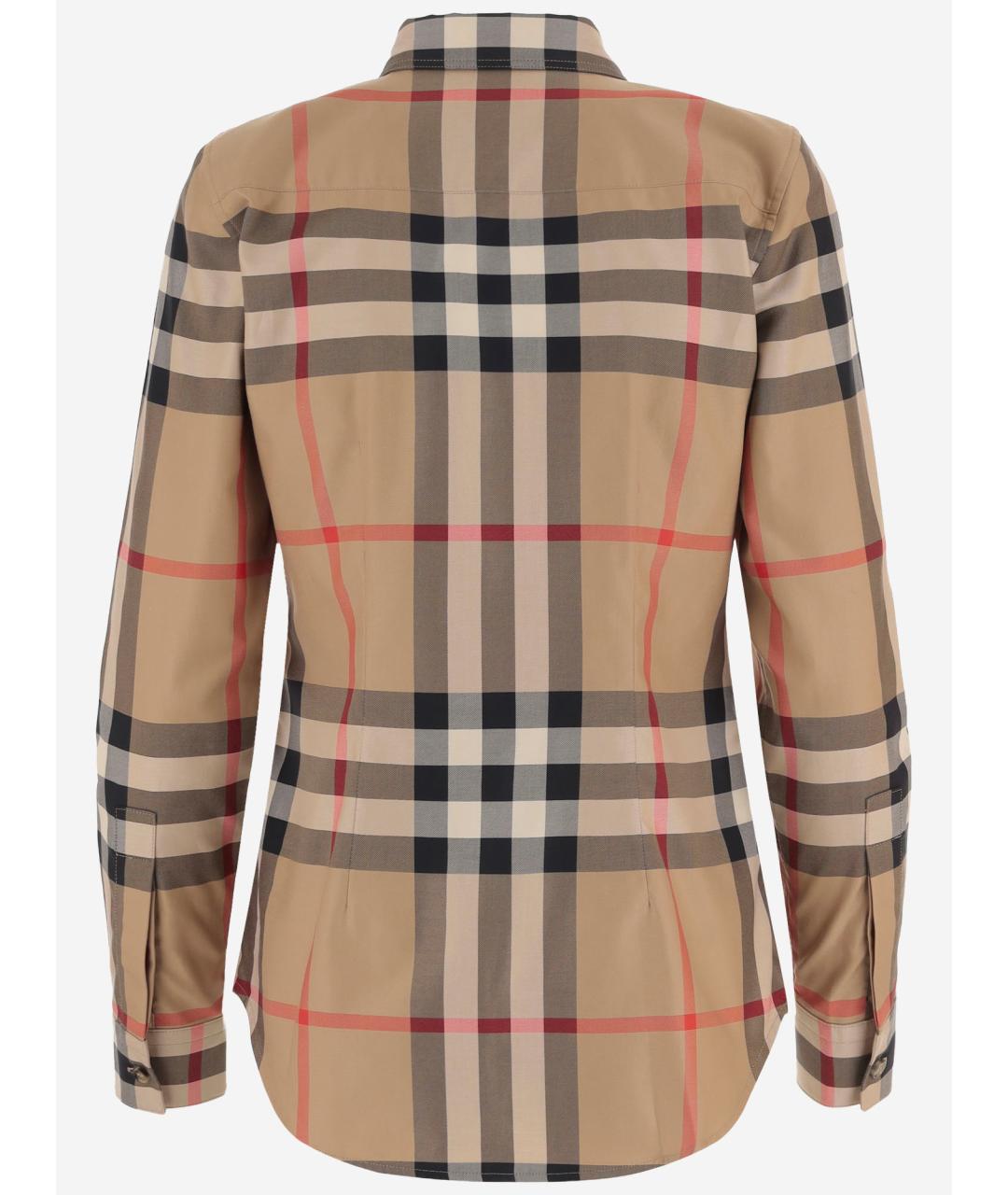 BURBERRY Бежевая хлопковая рубашка, фото 2