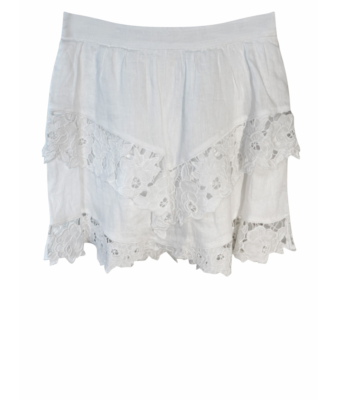 ISABEL MARANT Белая хлопковая юбка мини, фото 1
