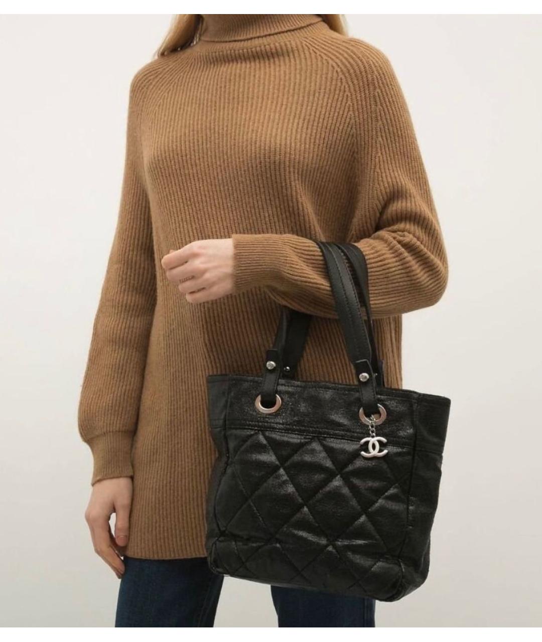 CHANEL Черная сумка тоут, фото 6