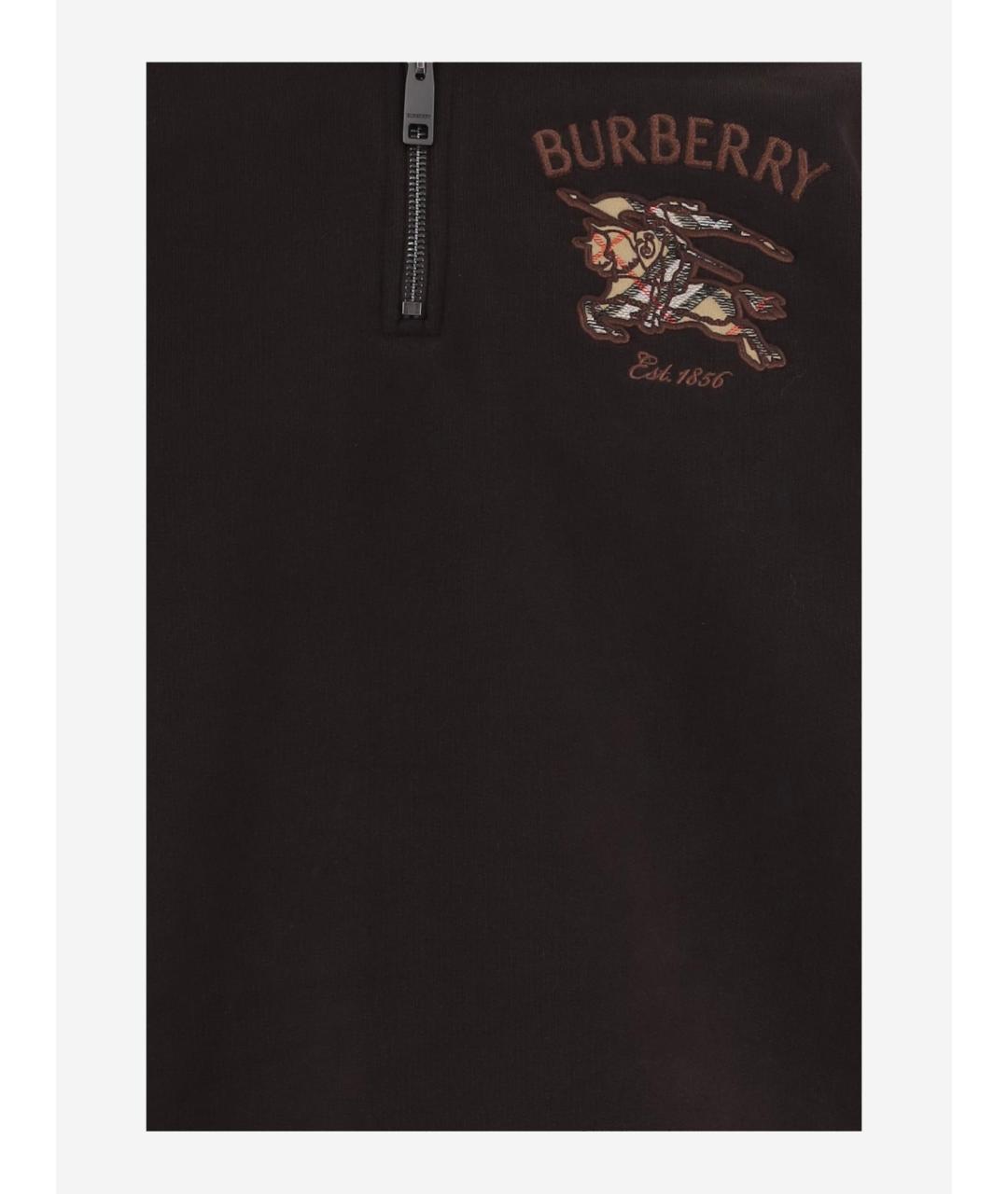 BURBERRY Коричневый хлопковый джемпер / свитер, фото 3