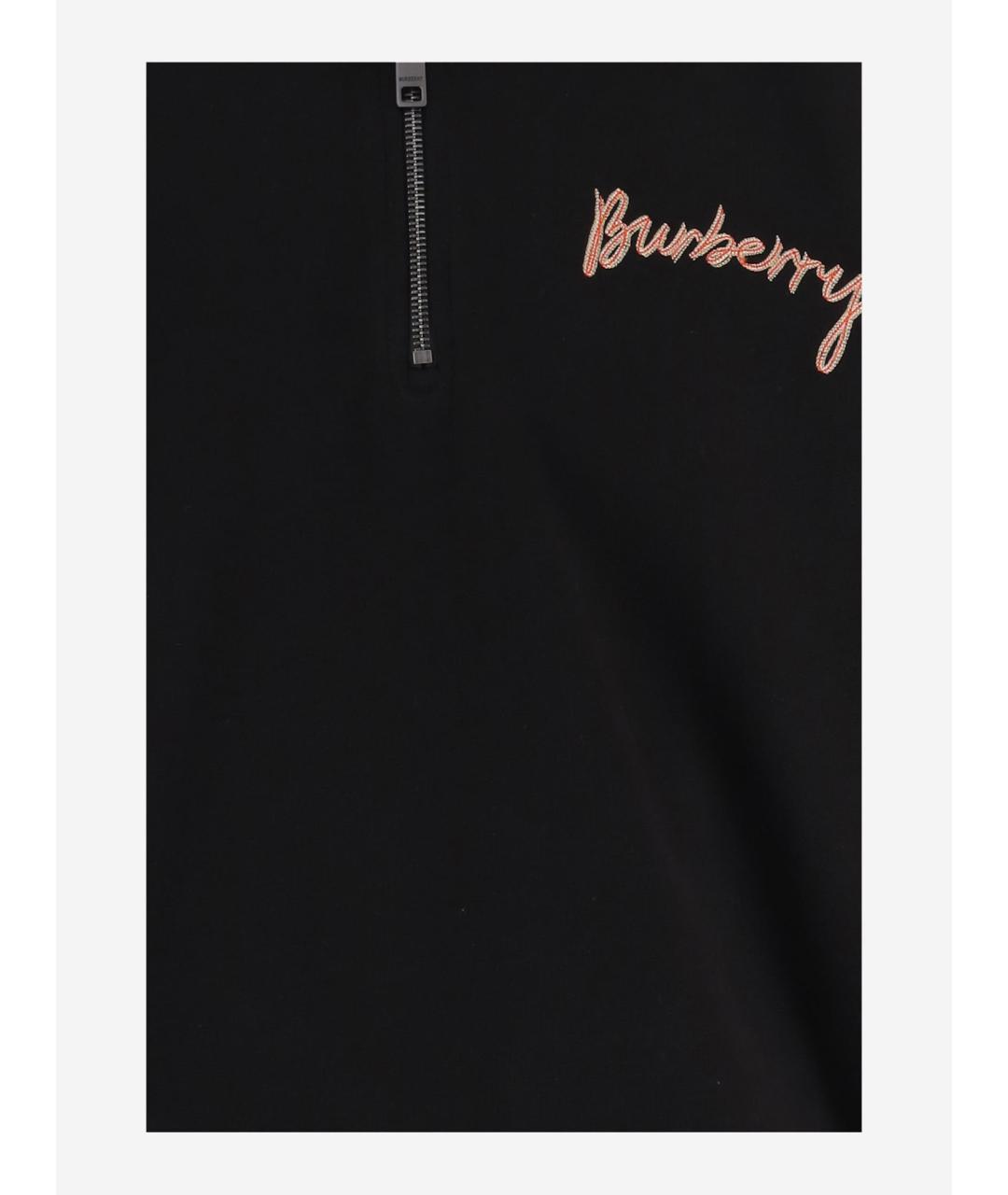 BURBERRY Черный хлопковый джемпер / свитер, фото 3