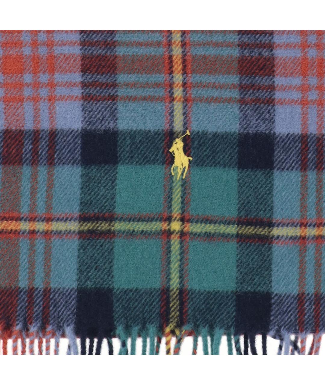 POLO RALPH LAUREN Синий шерстяной шарф, фото 3