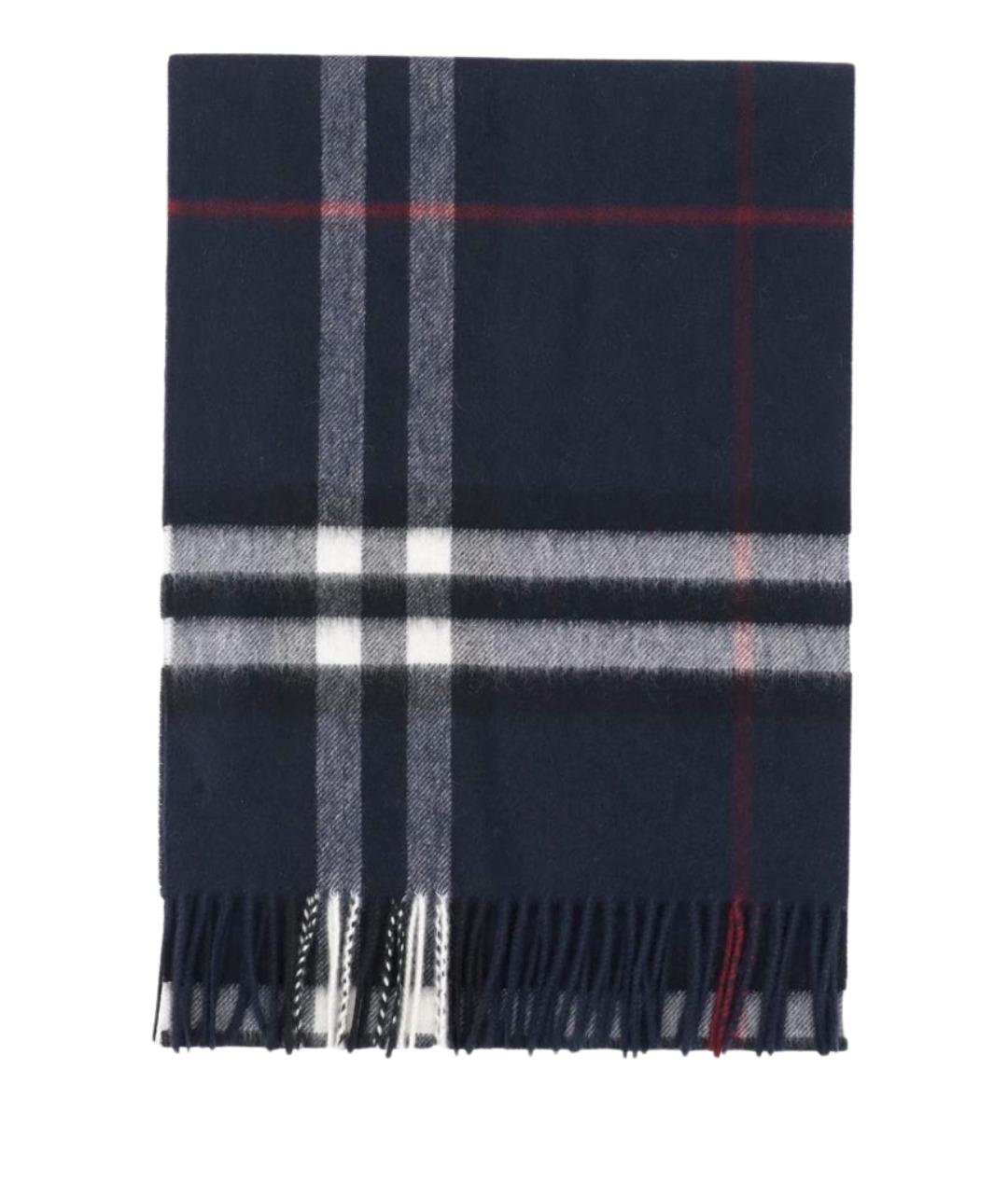 BURBERRY Синий кашемировый шарф, фото 1
