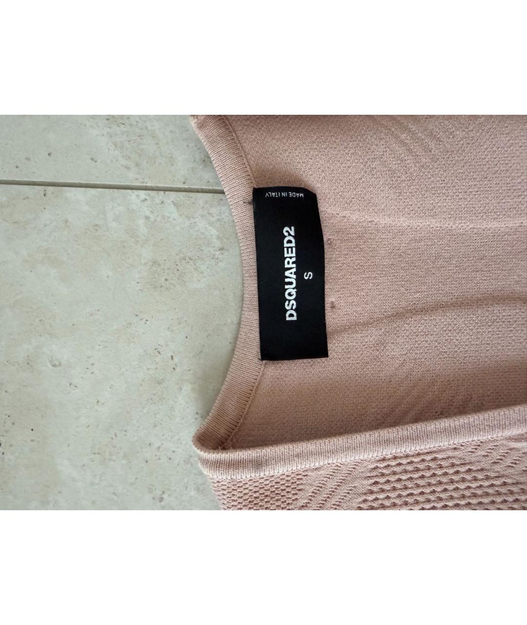 DSQUARED2 Розовое коктейльное платье, фото 3