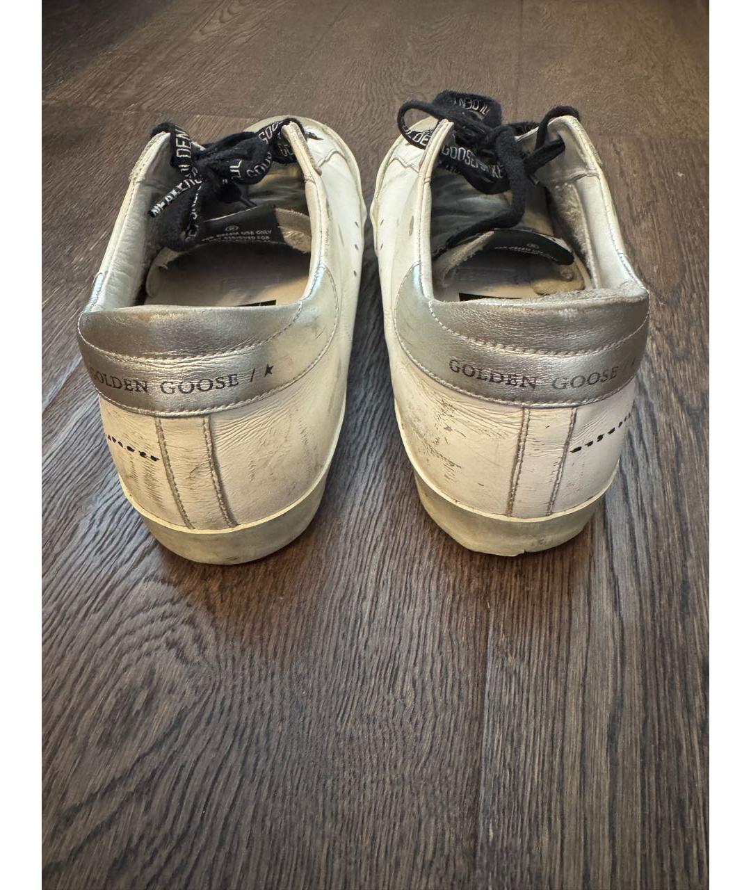 GOLDEN GOOSE Белые кожаные кеды, фото 5