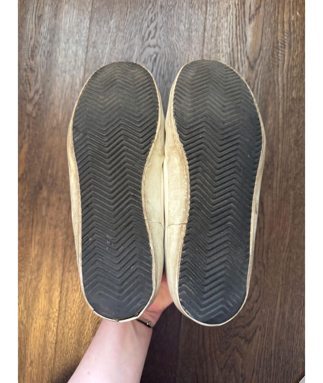 GOLDEN GOOSE Белые кожаные кеды, фото 6