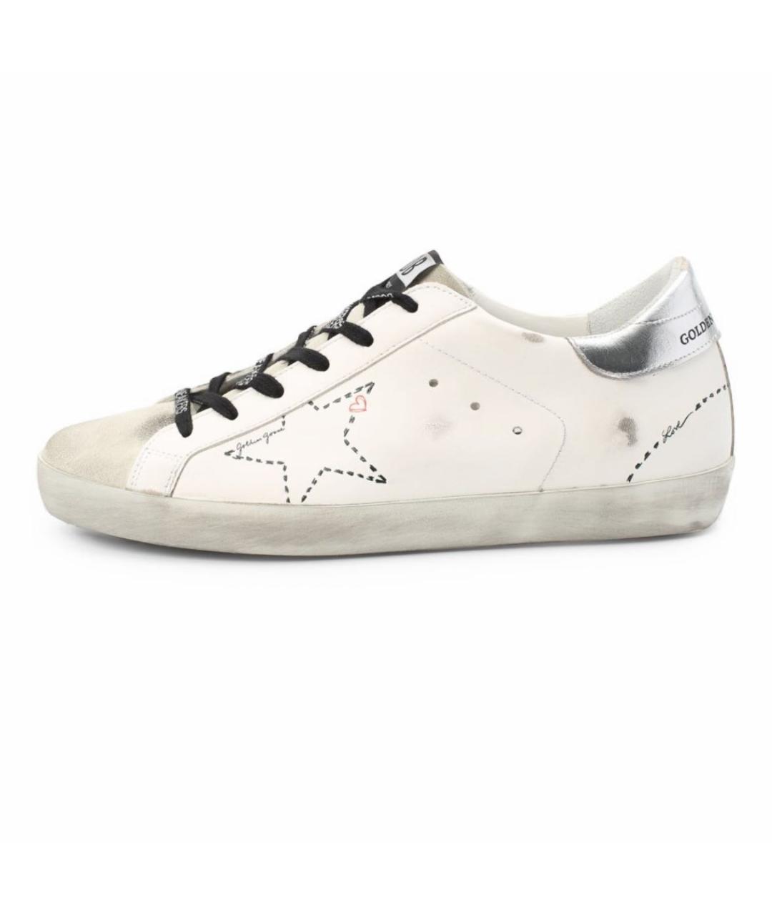 GOLDEN GOOSE Белые кожаные кеды, фото 7