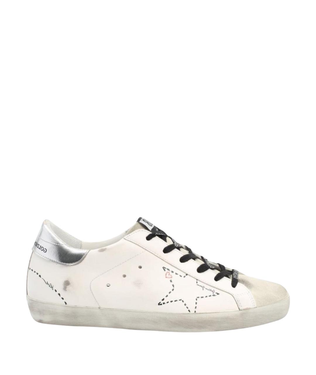 GOLDEN GOOSE Белые кожаные кеды, фото 1