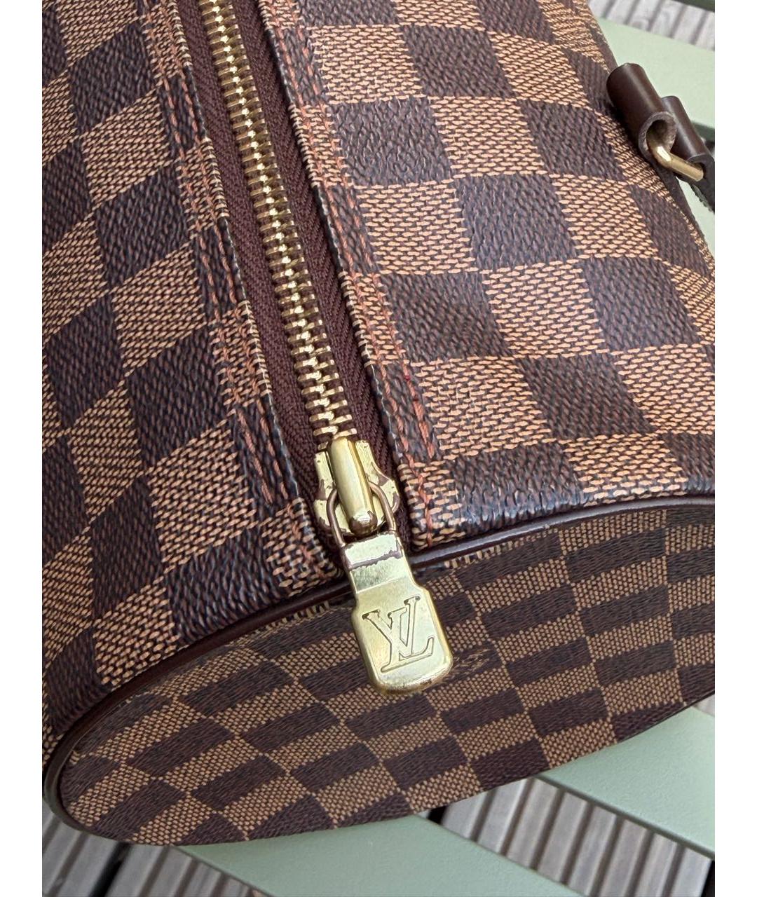 LOUIS VUITTON Коричневая сумка с короткими ручками из искусственной кожи, фото 5
