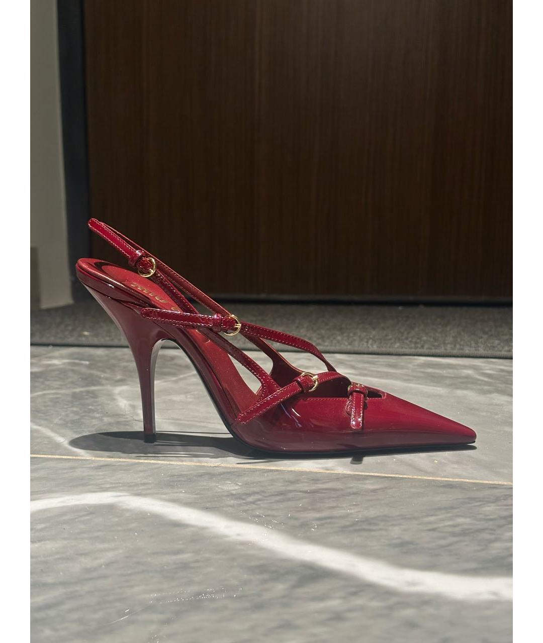 MIU MIU Бордовые туфли из лакированной кожи, фото 4