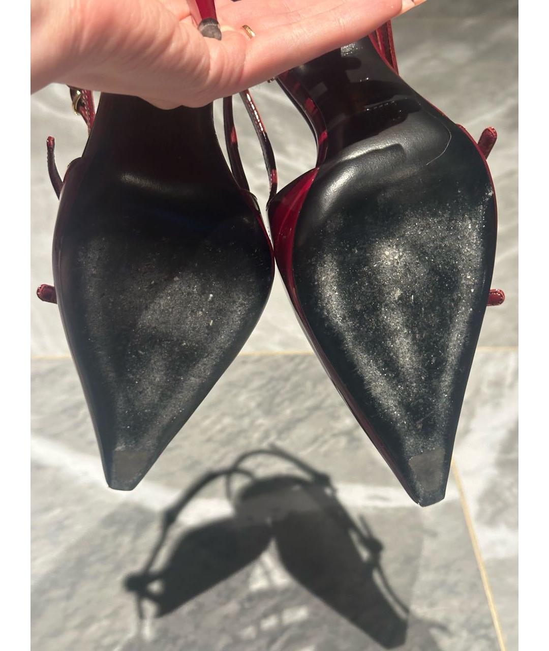 MIU MIU Бордовые туфли из лакированной кожи, фото 3