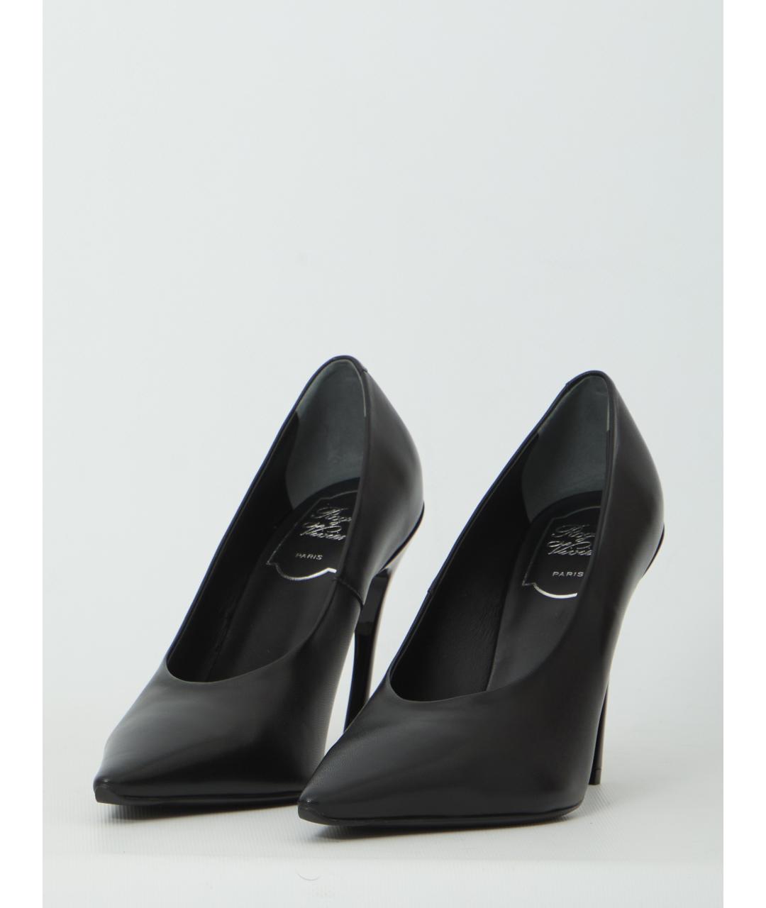 ROGER VIVIER Черные кожаные туфли, фото 2