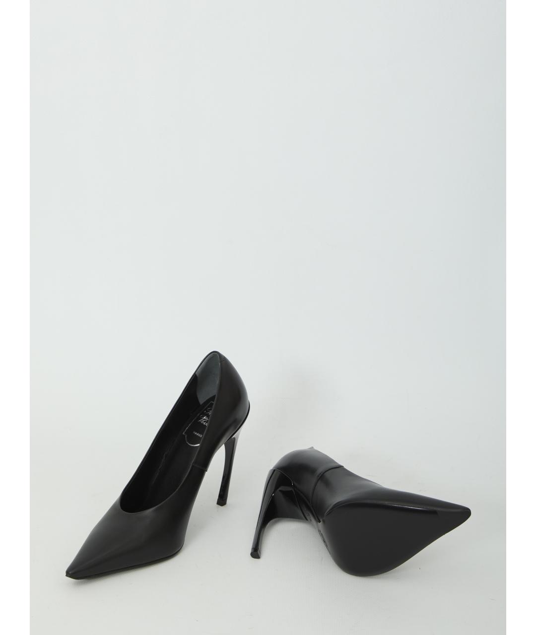 ROGER VIVIER Черные кожаные туфли, фото 5
