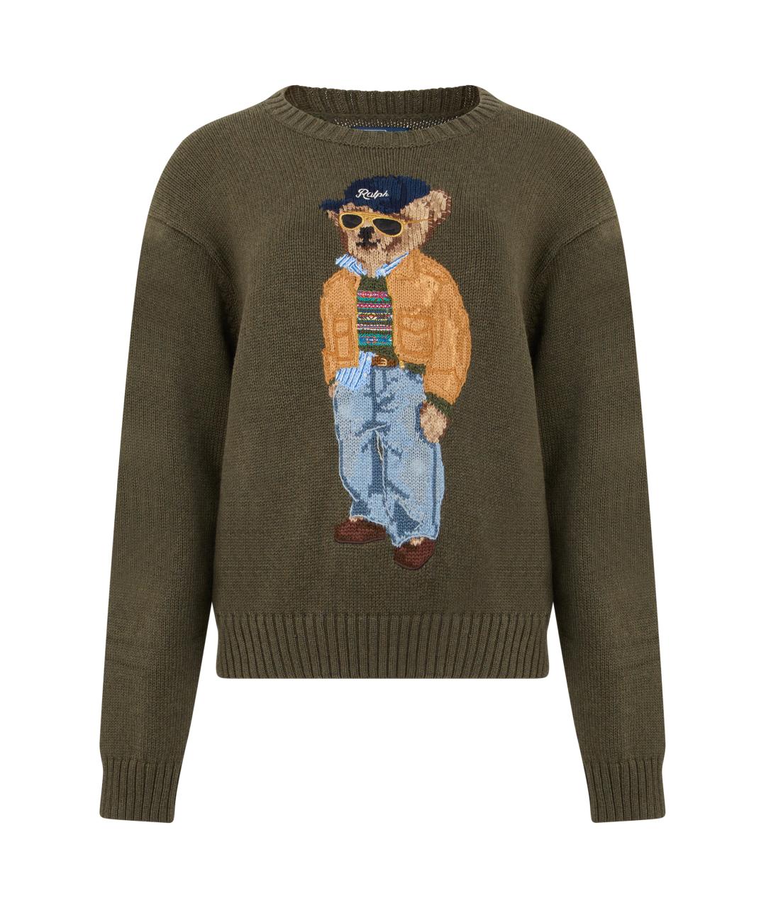 POLO RALPH LAUREN Хаки хлопковый джемпер / свитер, фото 1