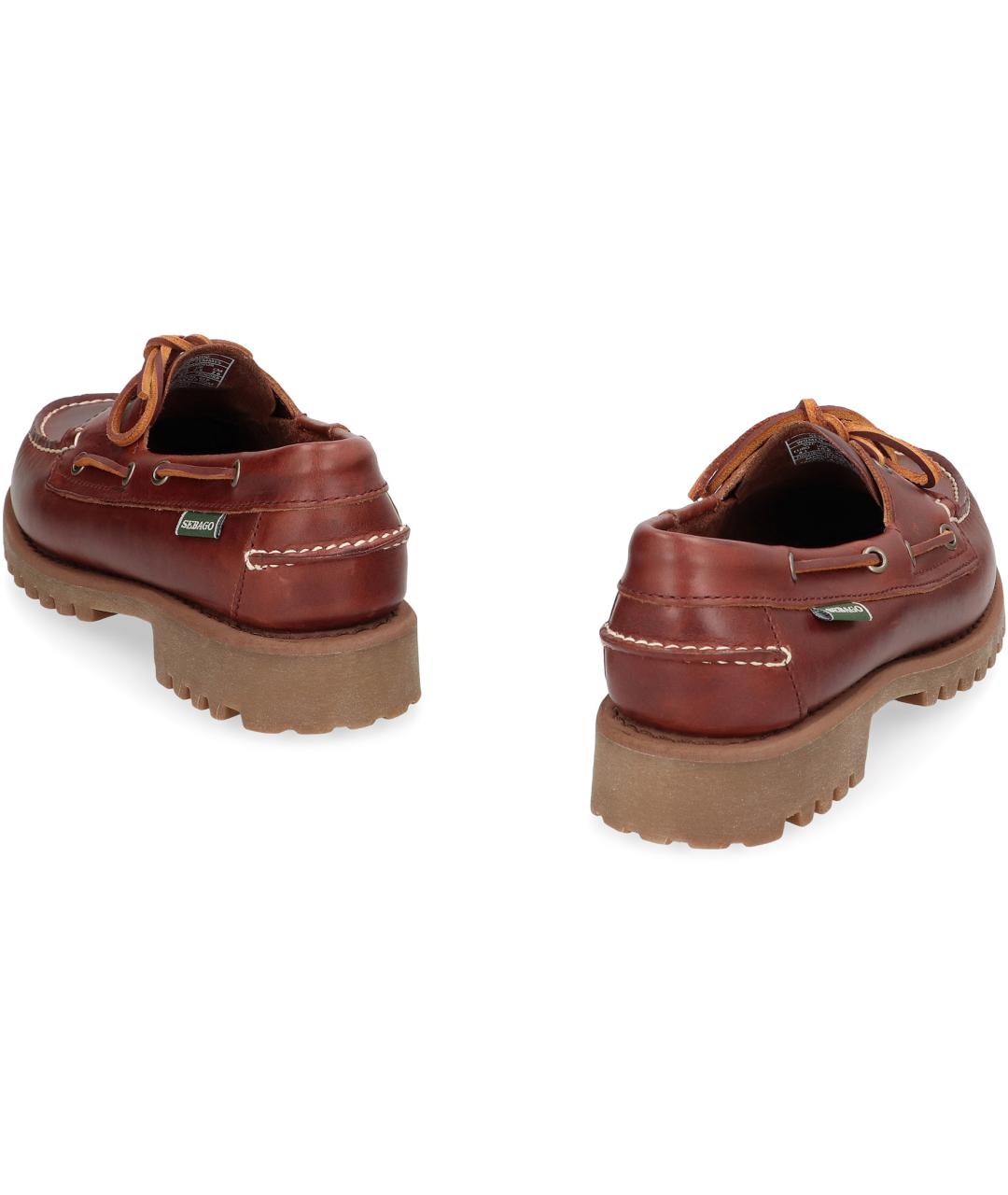 SEBAGO Коричневые кожаные лоферы, фото 4