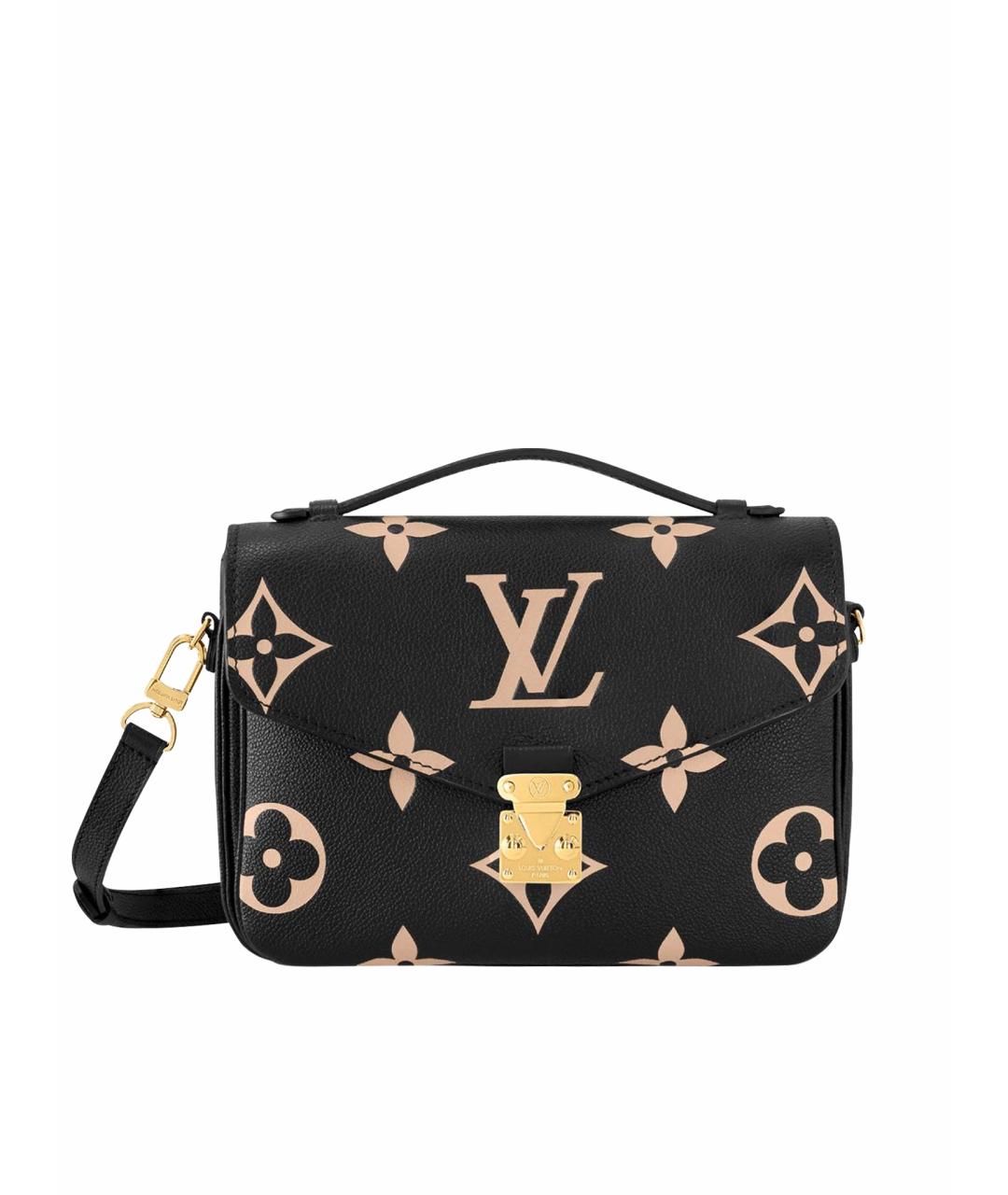 LOUIS VUITTON Черная кожаная сумка через плечо, фото 1