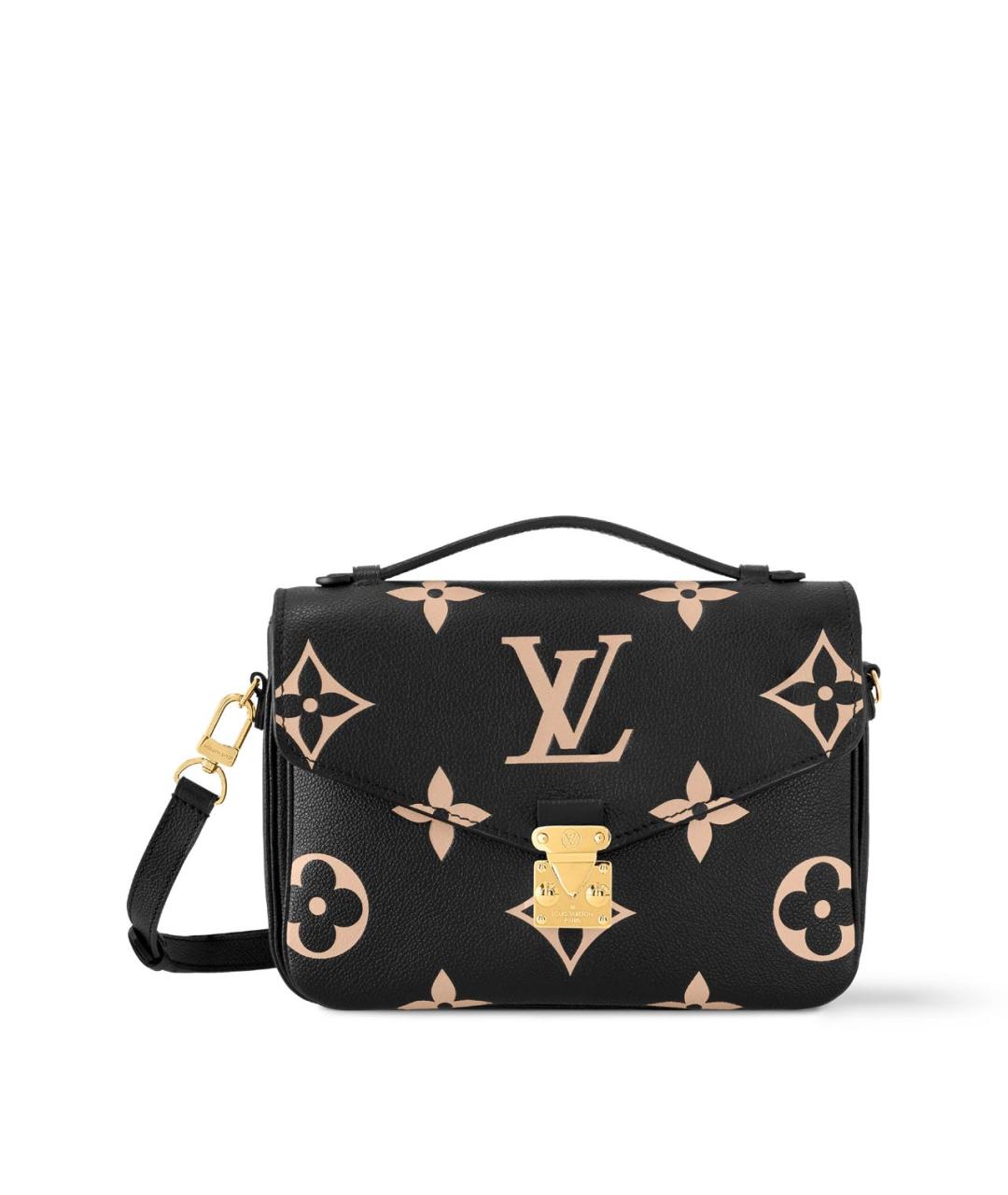 LOUIS VUITTON Черная кожаная сумка через плечо, фото 7