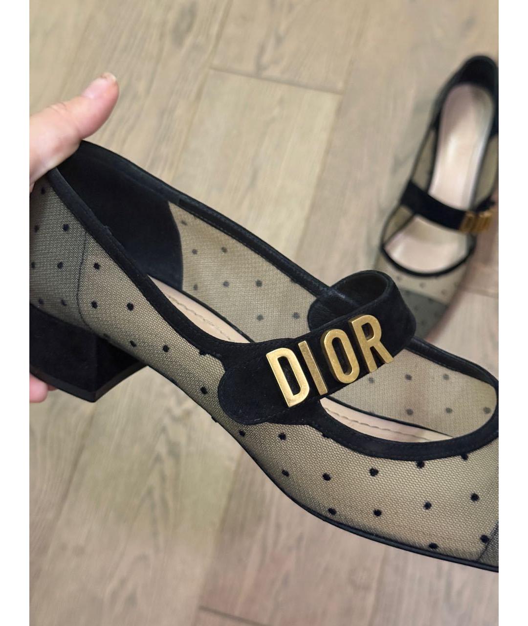 CHRISTIAN DIOR Бежевые текстильные туфли, фото 6