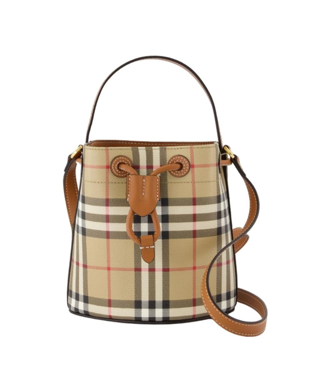 BURBERRY Бежевая канва сумка через плечо, фото 1