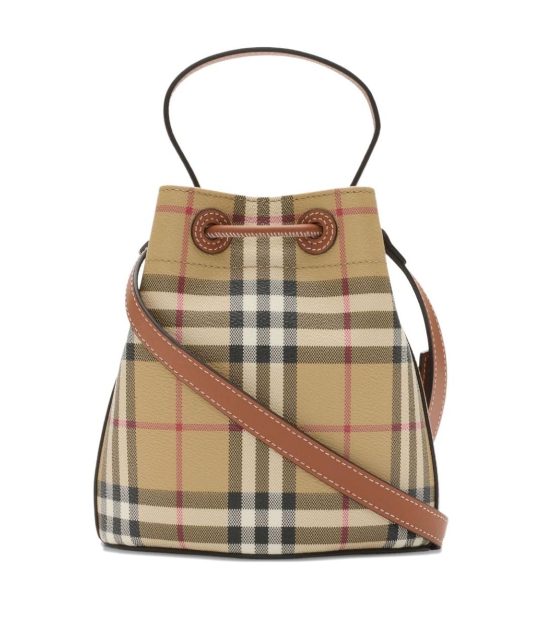 BURBERRY Бежевая канва сумка через плечо, фото 4