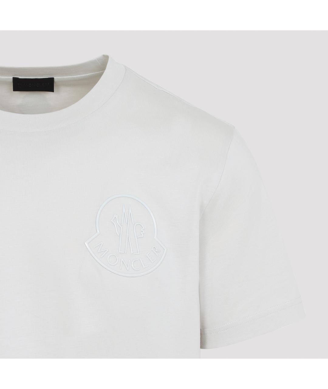 MONCLER Серая хлопковая футболка, фото 3