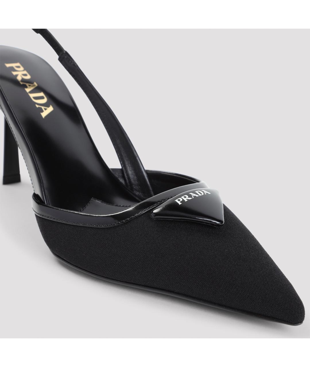 PRADA Черные текстильные туфли, фото 5