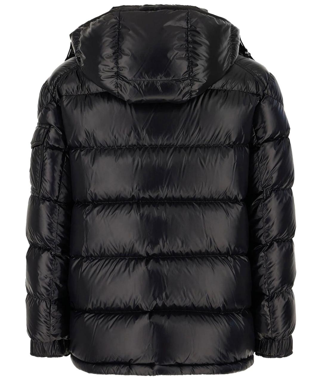 MONCLER Черный полиамидовый пуховик, фото 2